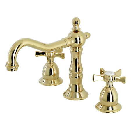 Kingston Brass KS1972NX Widespread Bathroom Faucet with Brass Pop-Up, Polished Brass KS1972NX